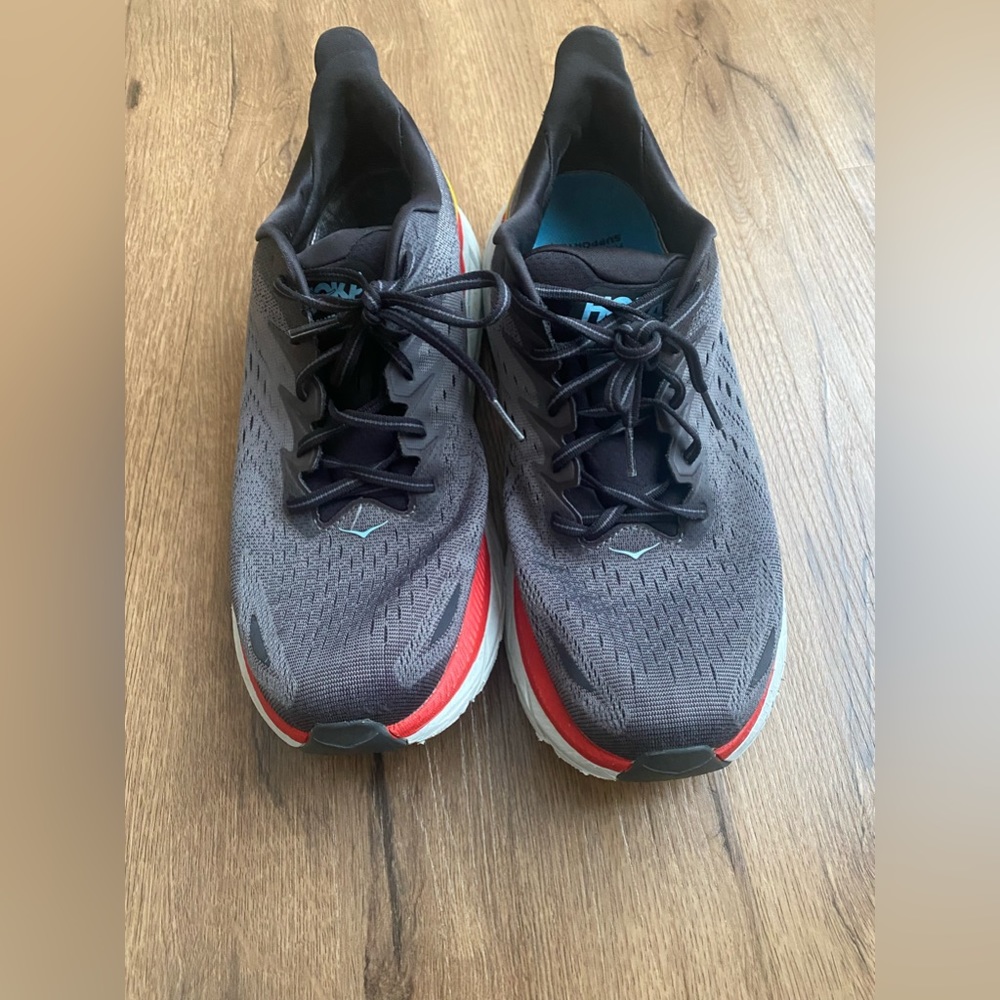 HOKA ONE ONE Clifton 8 Men's 13D Running Shoes Gray 1119393-ACTL